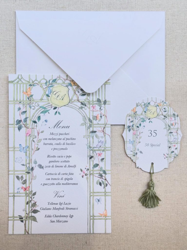 G e A – Castello di Palo Laziale – stationery Cerrone Nozze