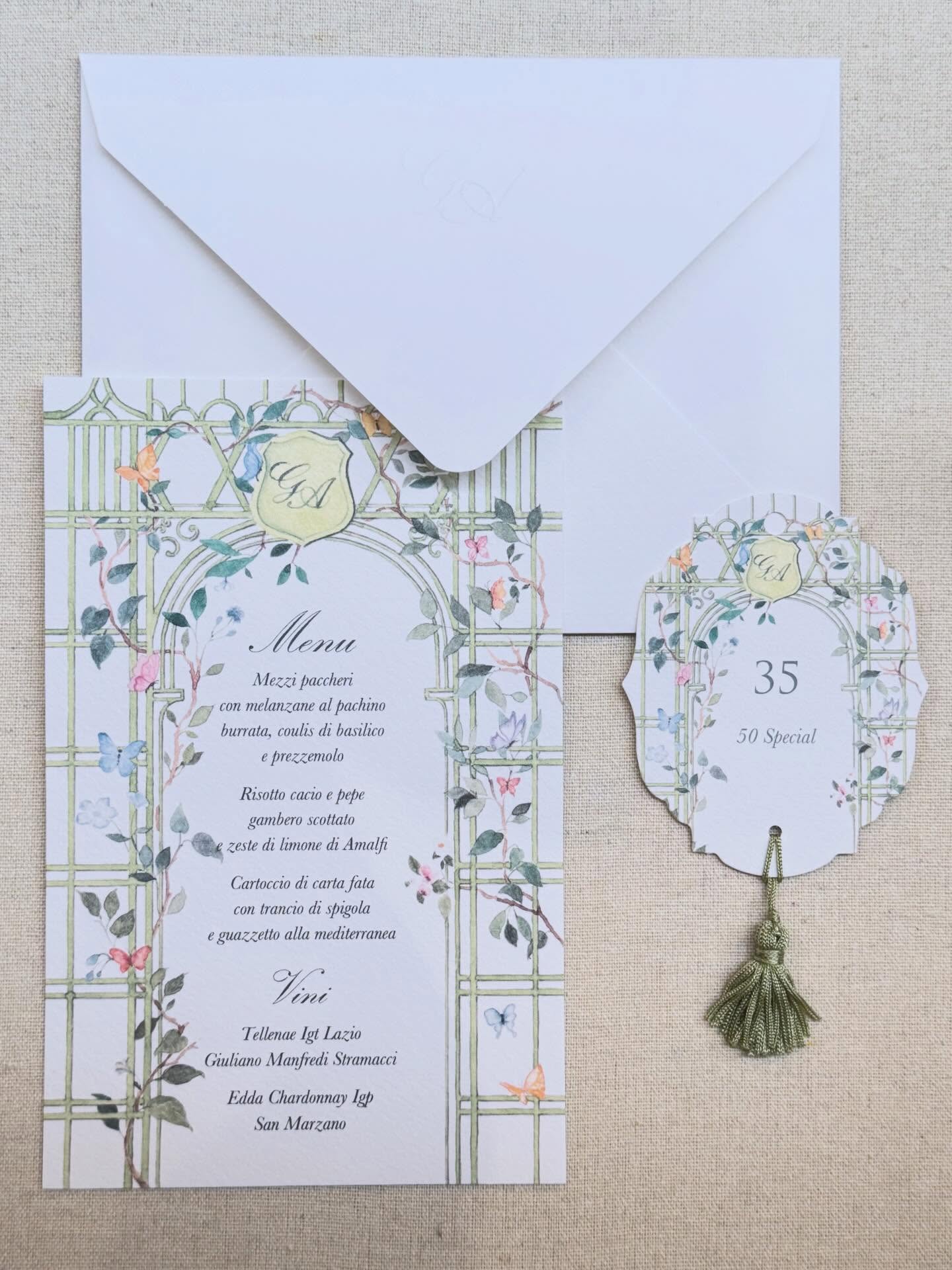 G e A – Castello di Palo Laziale – stationery Cerrone Nozze
