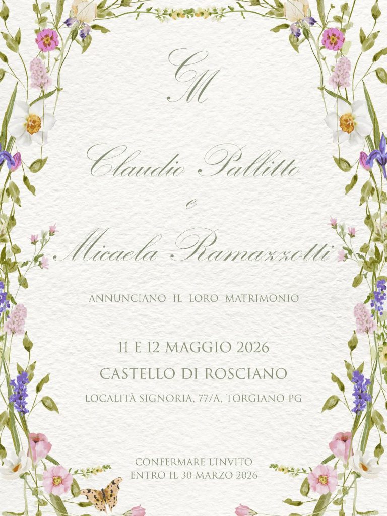 Micaela e Claudio – Castello di Rosciano – stationery Cerrone Nozze